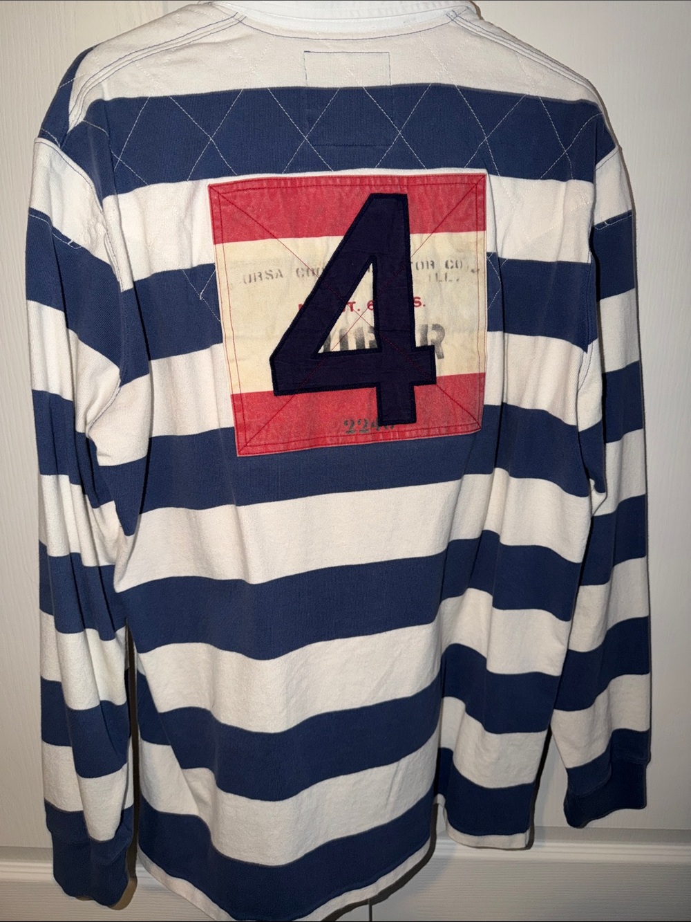 Polo by Ralph Lauren Blue & White Striped Rugby Shirt - Picture 4 of 5